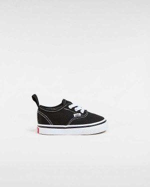 Kids' Vans Authentic Elastic Lace (1-4 years) Sneakers Black Malaysia | VN2094785
