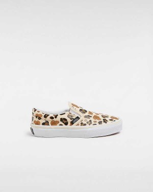 Kids' Vans Classic (4-8 Years) Slip On Shoes Brown Malaysia | VN1725096