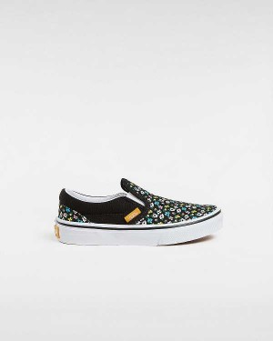 Kids' Vans Classic (4-8 Years) Slip On Shoes Black Malaysia | VN7926105