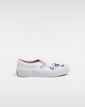 Kids' Vans Classic (4-8 Years) Slip On Shoes White Malaysia | VN2749308