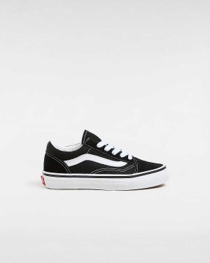 Kids' Vans Old Skool (4-8 Years) Skate Shoes Black Malaysia | VN2051768