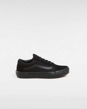 Kids' Vans Old Skool (4-8 Years) Skate Shoes Black Malaysia | VN4763851