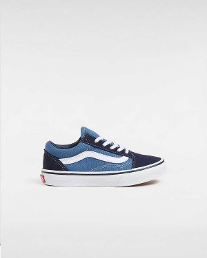 Kids' Vans Old Skool (4-8 Years) Sneakers Blue Malaysia | VN7986510