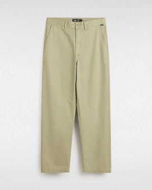 Men Vans Authentic Chino Baggy Pants Beige Malaysia | VN6374201