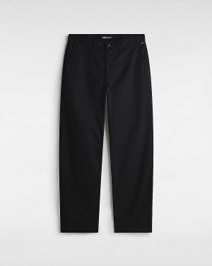 Men Vans Authentic Chino Loose Pants Black Malaysia | VN2143679
