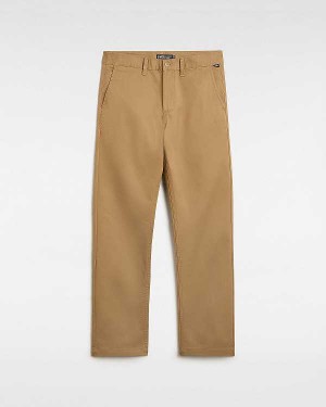 Men Vans Authentic Chino Slim Pants Brown Malaysia | VN4861392