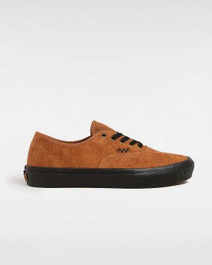 Men Vans Authentic Hairy Suede Skate Shoes Orange Malaysia | VN1987254