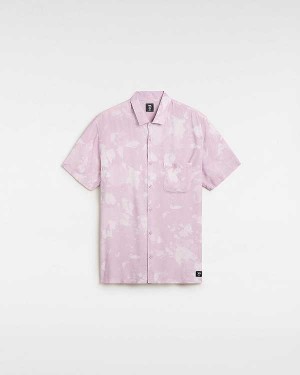 Men Vans Camp Loose Collar Shirts Purple Malaysia | VN9163280