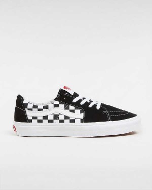 Men Vans Canvas/Suede SK8-Low Skate Shoes Black Malaysia | VN8012764
