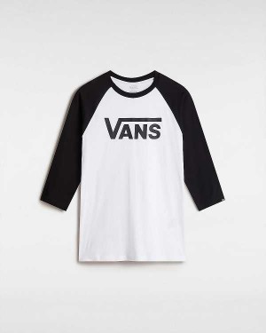Men Vans Classic Raglan T Shirts White Malaysia | VN8625794