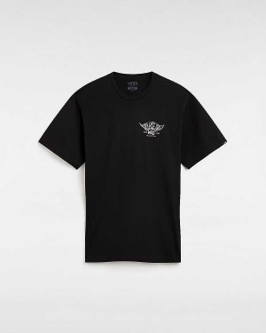 Men Vans Club House T Shirts Black Malaysia | VN0963751
