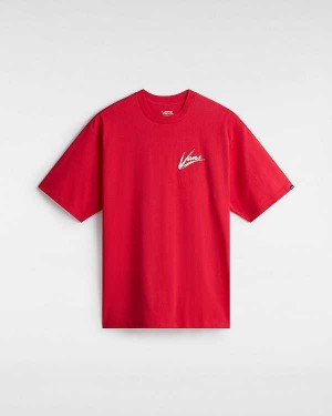 Men Vans Dettori Loose Fit T Shirts Red Malaysia | VN4716089