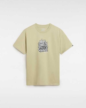 Men Vans Digital Repair T Shirts Beige Malaysia | VN9158624