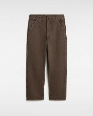 Men Vans Drill Carpenter Pants Brown Malaysia | VN2874065