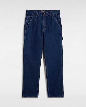 Men Vans Drill Chore Relaxed Carpenter Pants Blue Malaysia | VN4195328