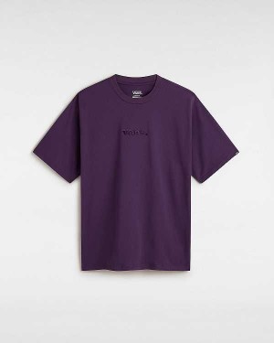 Men Vans Essential Loose T Shirts Purple Malaysia | VN0492157