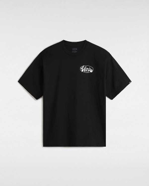 Men Vans Global Line T Shirts Black Malaysia | VN3789501