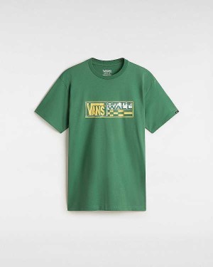 Men Vans Hi Stretch T Shirts Green Malaysia | VN6253971
