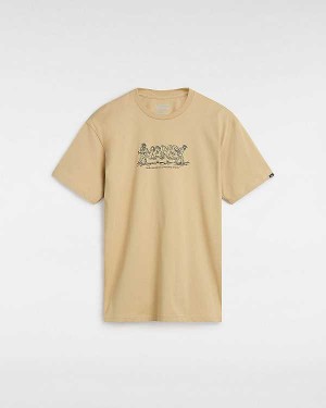 Men Vans Last Remains T Shirts Beige Malaysia | VN6583704