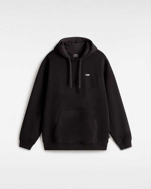 Men Vans Left Chest Embroidered Logo Hoodie Black Malaysia | VN1306859