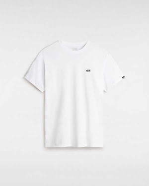 Men Vans Left Chest Logo T Shirts White Malaysia | VN3701462
