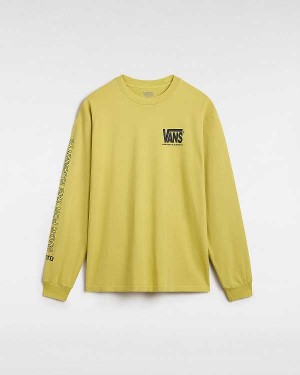 Men Vans MTE Warp Check Long Sleeve T Shirts Yellow Malaysia | VN0231846