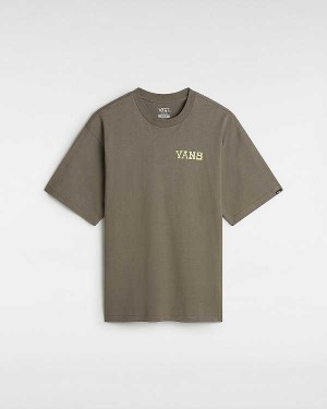 Men Vans Nimi Sk8 Loose T Shirts Brown Malaysia | VN1286709