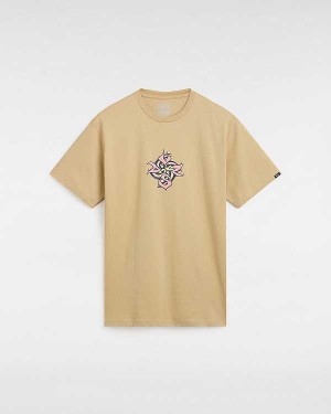 Men Vans Orbits T Shirts Beige Malaysia | VN5203487