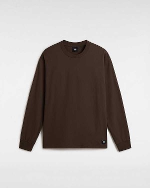 Men Vans Original Standards Long Sleeve T Shirts Brown Malaysia | VN1074952