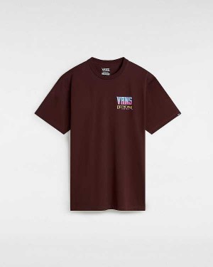 Men Vans Palm Cheers Classic T Shirts Brown Malaysia | VN1956304