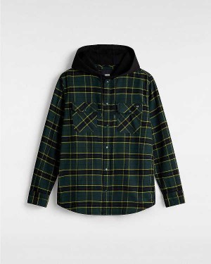 Men Vans Parkway Shirts Green Malaysia | VN2610879
