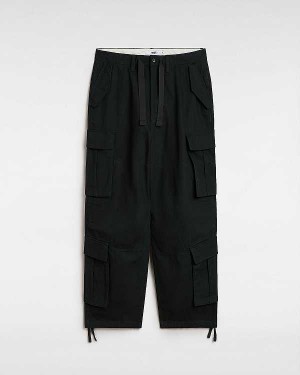 Men Vans Premium Baggy Cargo Pants Black Malaysia | VN7523069