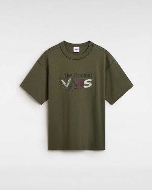 Men Vans Premium Clash Short Sleeve T Shirts Green Malaysia | VN5728316