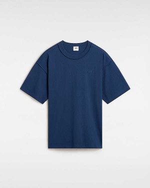 Men Vans Premium Short Sleeve T Shirts Blue Malaysia | VN7139826