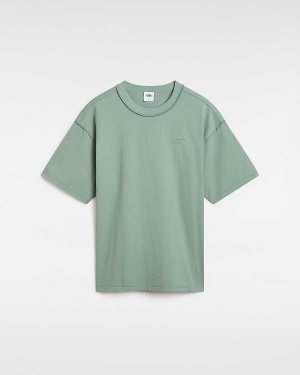 Men Vans Premium Short Sleeve T Shirts Green Malaysia | VN1692385