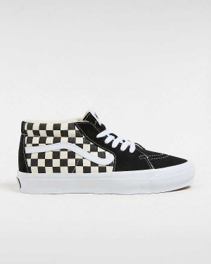 Men Vans Premium Sk8-Mid 83 Sneakers Black / White Malaysia | VN7340159