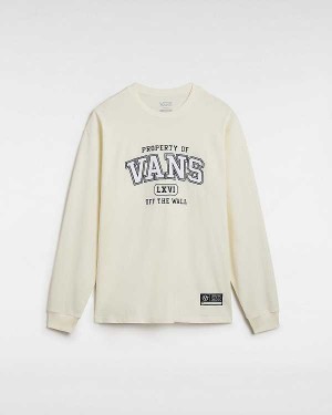 Men Vans Property Of Long Sleeve T Shirts White Malaysia | VN2756908