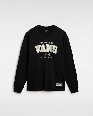 Men Vans Property Of Long Sleeve T Shirts Black Malaysia | VN8695074