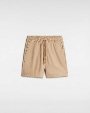 Men Vans Range Relaxed Elastic Shorts Beige Malaysia | VN9485301