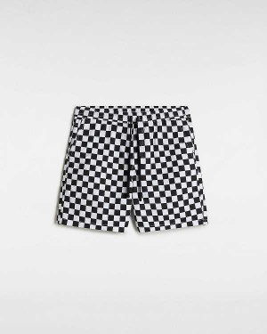 Men Vans Range Relaxed Elastic Shorts Black / White Malaysia | VN1057263