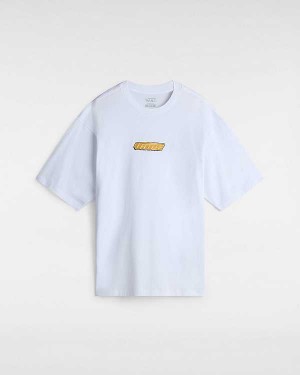 Men Vans Retro V T Shirts White Malaysia | VN2648307