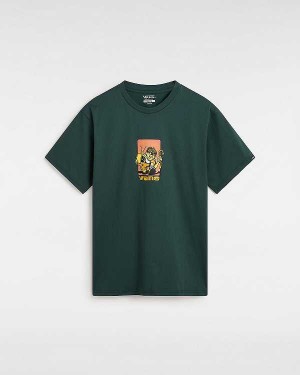 Men Vans Robbie T Shirts Green Malaysia | VN8051967