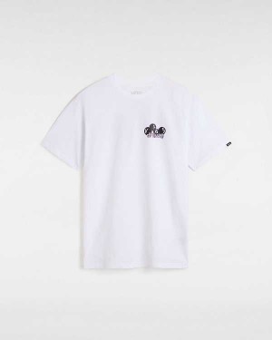 Men Vans Scuttle T Shirts White Malaysia | VN7096358