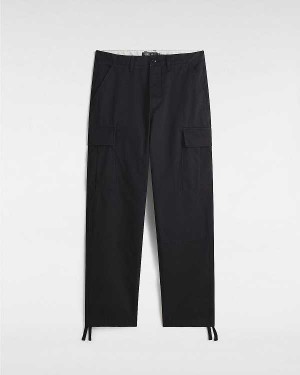 Men Vans Service Cargo Loose Tapered Pants Black Malaysia | VN4928307