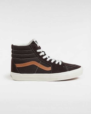 Men Vans Sk8-Hi Skate Shoes Brown Malaysia | VN4037658