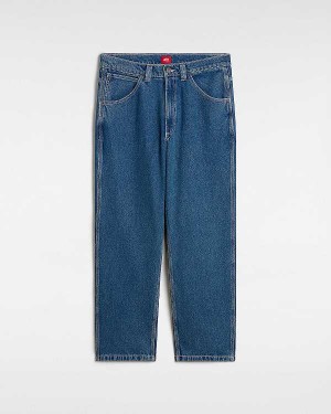 Men Vans Skate Check-5 Loose Pants Blue Malaysia | VN4069237