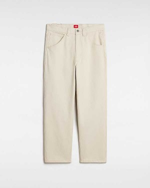 Men Vans Skate Check Pants Beige Malaysia | VN8039145