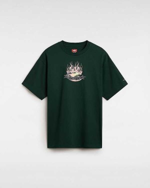 Men Vans Skate Global Dominance T Shirts Green Malaysia | VN8607451