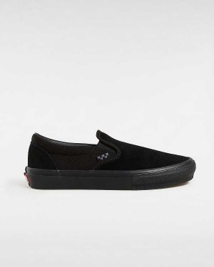 Men Vans Skate Slip On Shoes Black Malaysia | VN4593821