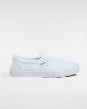 Men Vans Skate Slip On Shoes White Malaysia | VN0217863